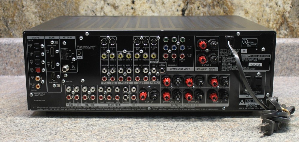 Sony STR-DG800 Multi Channel AV Receiver
