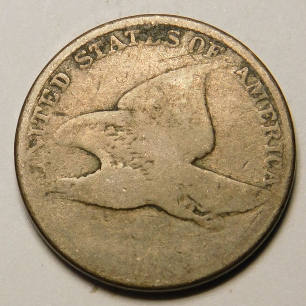 Flying Eagle Cent Penny  Dateless "Not Cleaned -Actual Coin Pictured"