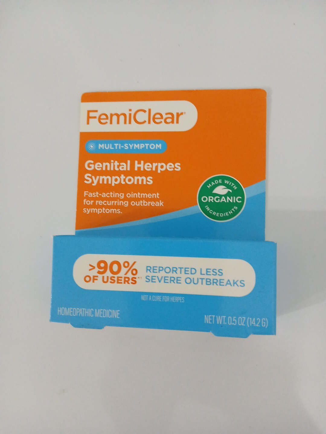 FemiClear for Genital Herpes Symptoms • MULTI-SYMPTOM • Organic 11/25 NEW 0.5 Oz
