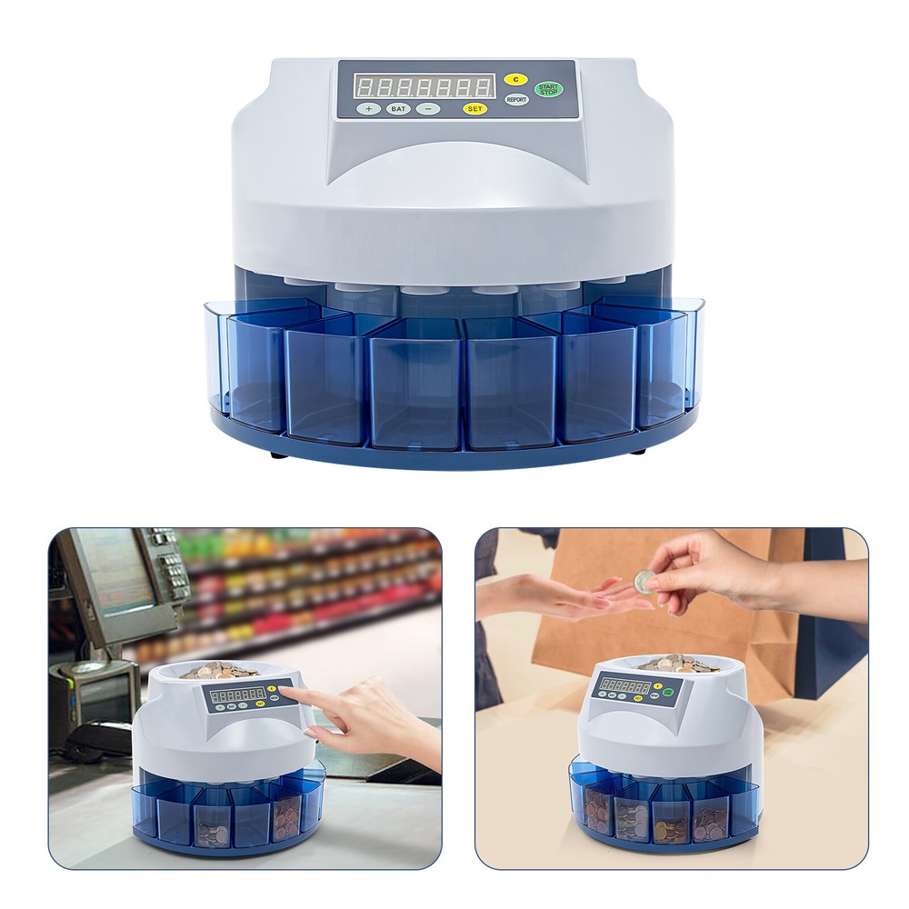 Coin Counter Counter Digital Automatic Electronic Coin Sorter Machine 110V