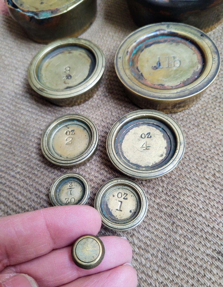 Large Unusual Antique Postal Scale Weights