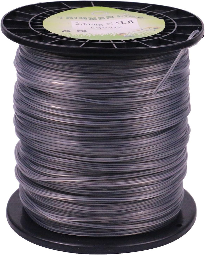 105 Trimmer Line Square .105 Weed Eater String with High Strength Inner Core 5 L