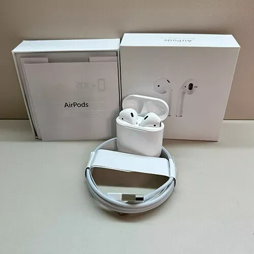 APPLE AIRPODS 2nd GENBLUETOOTH EARBUDS EARPHONE HEADSET & CHARGING CASE MV7N2AM