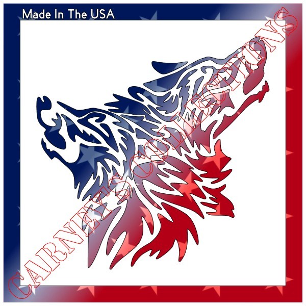 8"x8" Clear Plastic Stencil - Wolf (RA34)