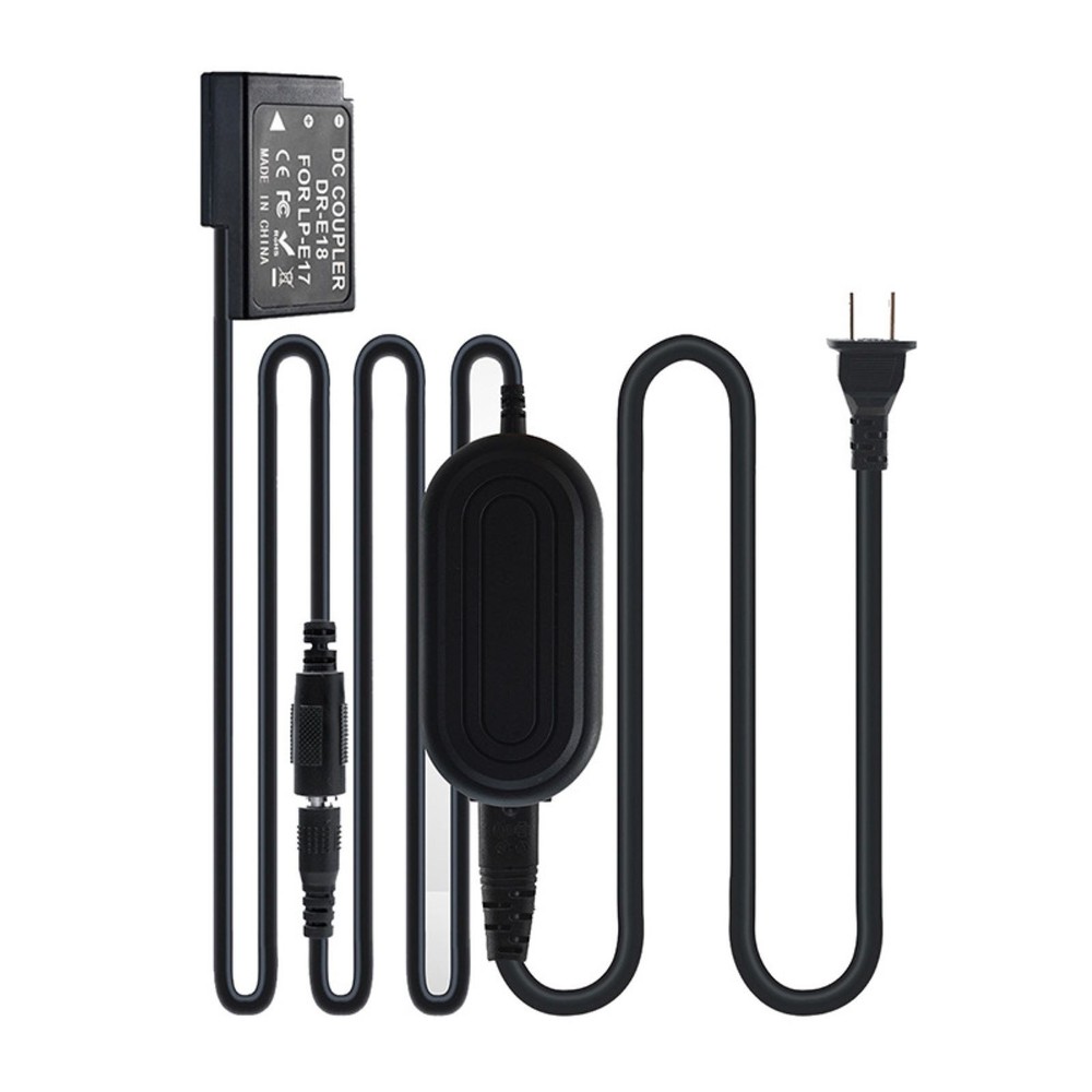 AC Power Supply Adapter for LP-E17 Dummy Battery DR-E18 Coupler For Canon 250D
