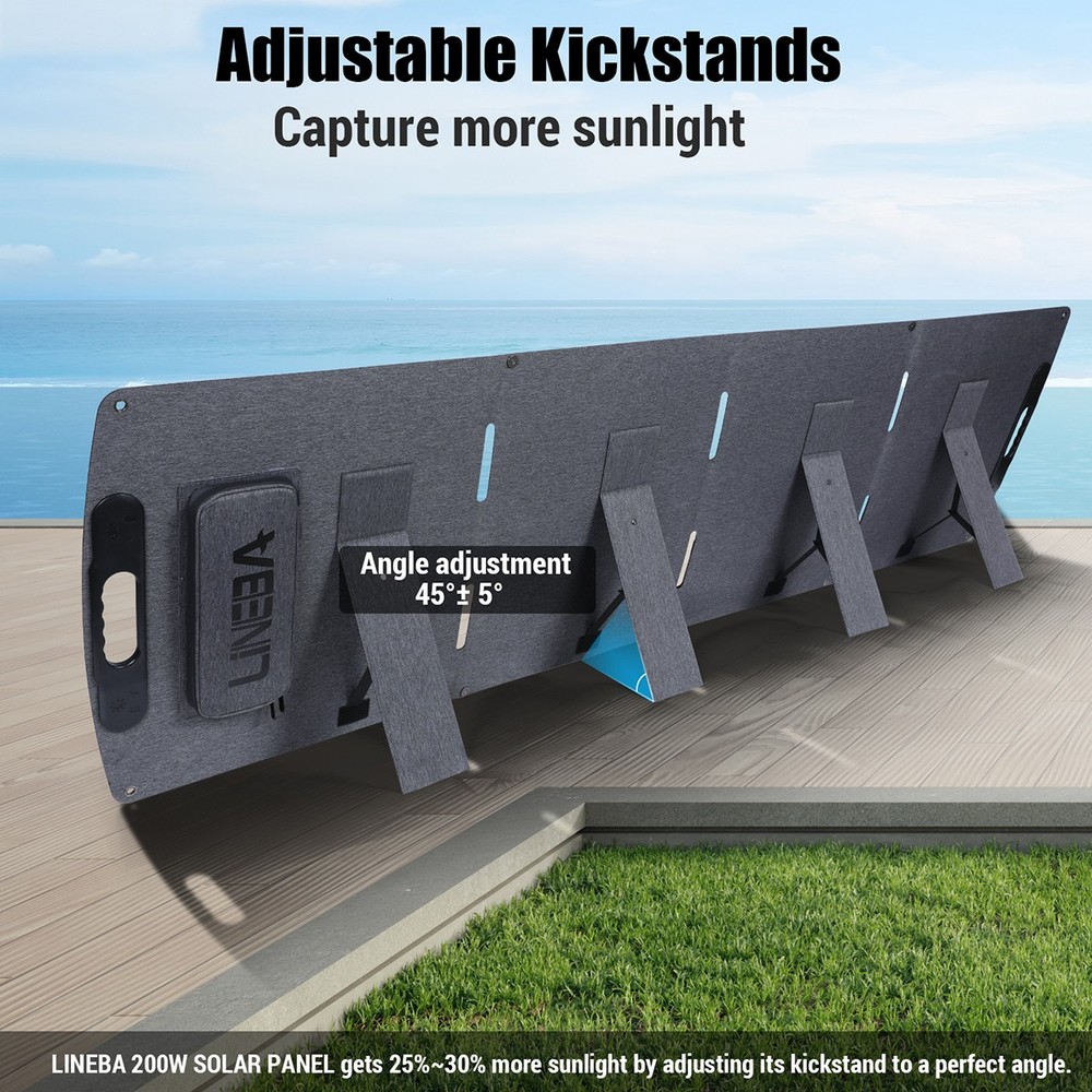 Portable Monocrystalline Solar Panel 200W Foldable ETFE Solar Charger kit