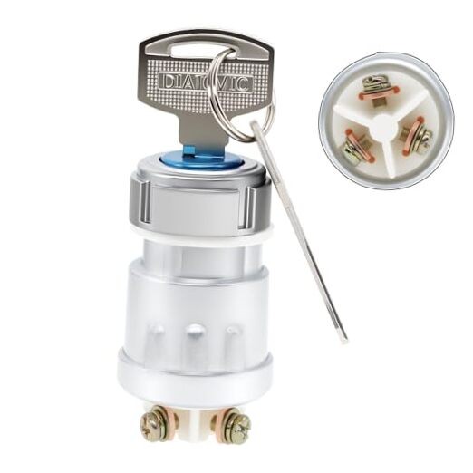 3 Wire Ignition Key Switch 3 Position Replacement Fit for Manco American