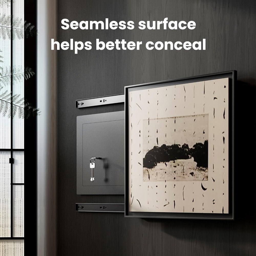 Small Hidden In Wall Safe Between 16" Studs, 0.327 cu ft Security Safe with