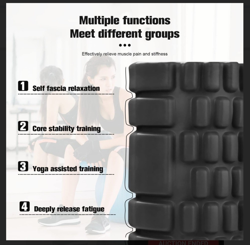 Foam Roller Trigger Point Exercise Roller High Density Muscle Roller 13"