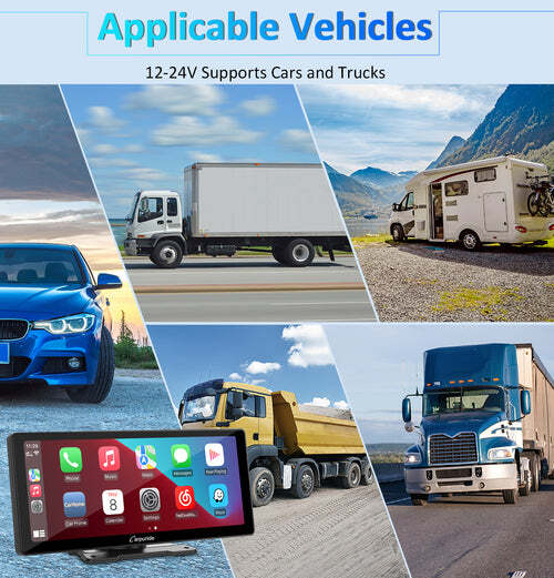 Carpuride W103Pro Portable Apple Carplay Android Auto Dual Bluetooth Touchscreen