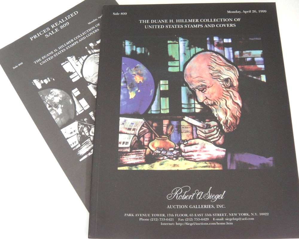 Siegel Stamp Auction Catalog 1999 w Prices Realized Hillmer Collection Covers