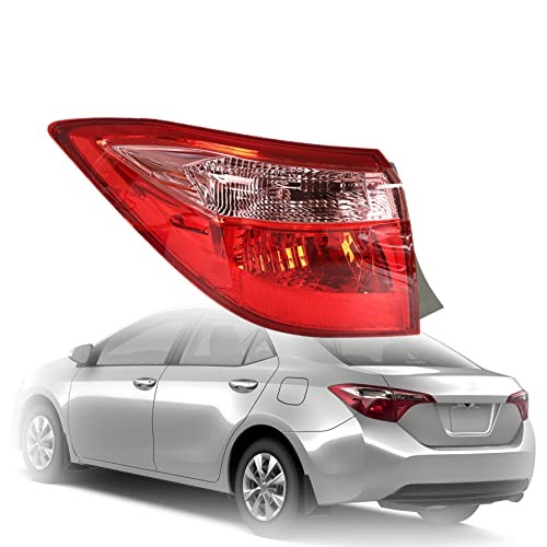 1-Pack Rear Left Tail Light Assembly Replacement for Corolla 2017 Outer