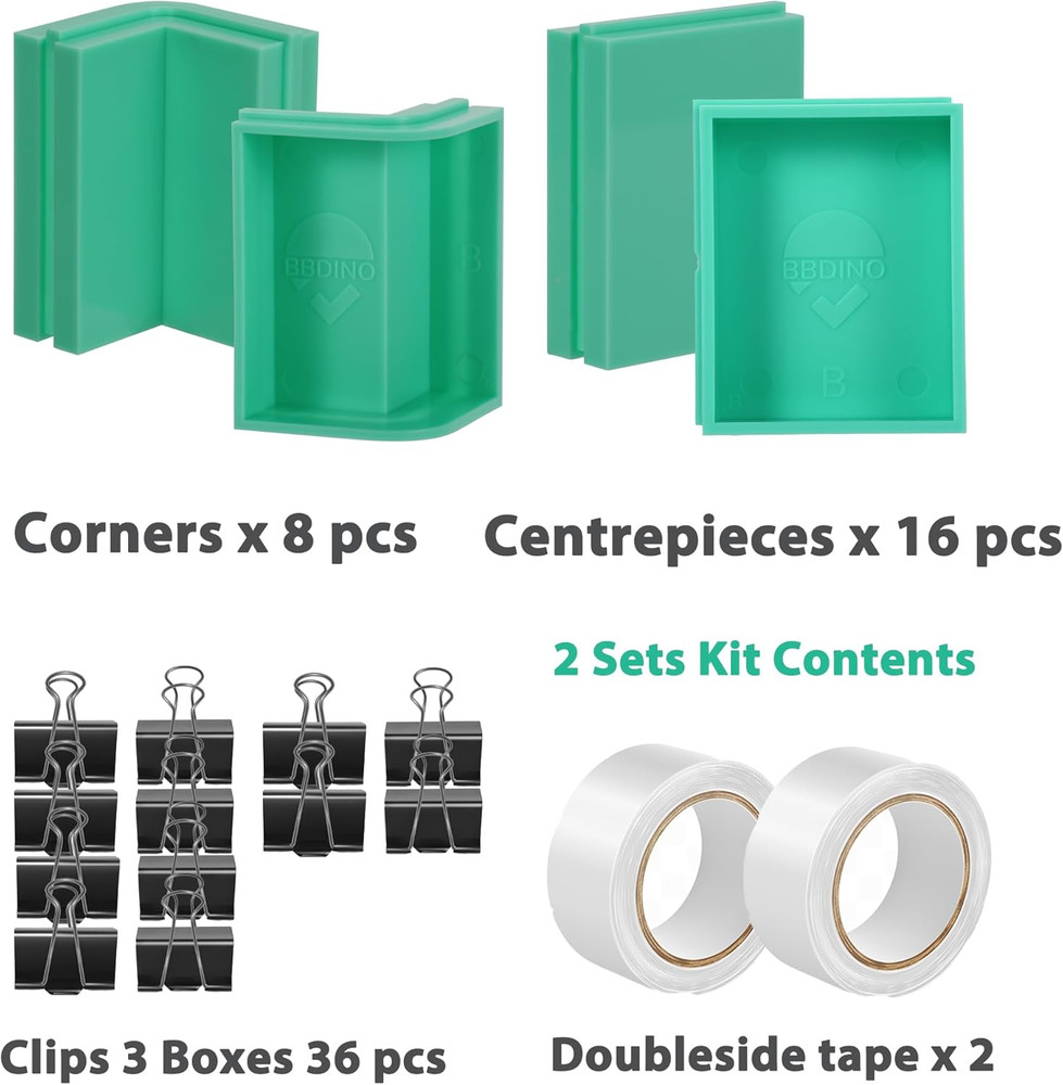 Adjustable Mold Housing Kit for Silicone Mold Making - 2 Sets Easy Demolding Box