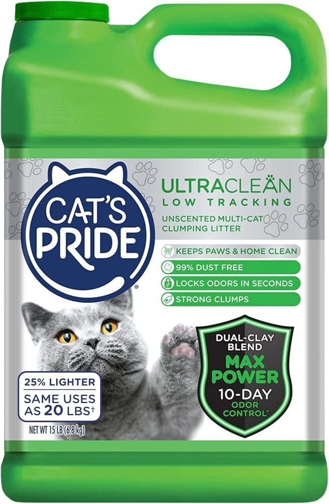 Max Power: UltraClean Low Tracking Multi-Cat Clumping Litter - Keeps Paws & H...