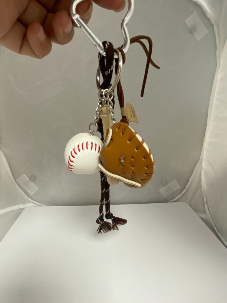 Baseball & Pretzel Bag Charm Keychain A Great Gift Idea