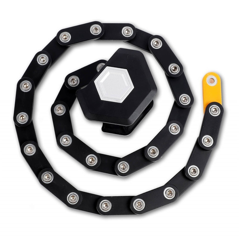 WEST BIKING Foldable Bike Chain Lock Bicycle Antitheft Security Lock With 3 Keys