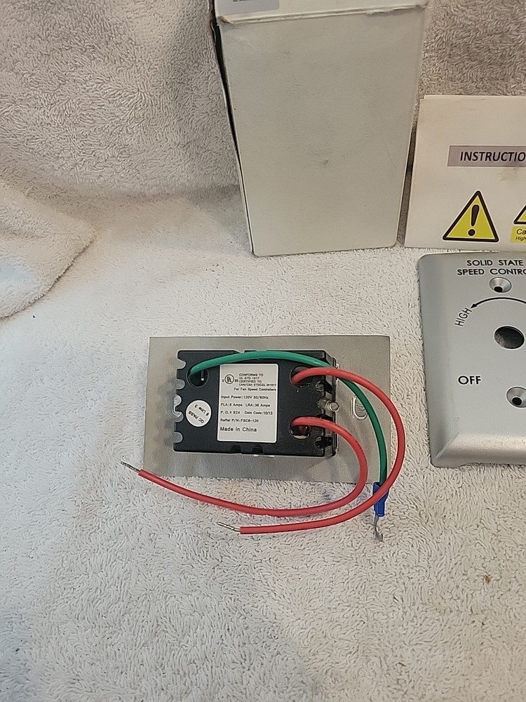 Raffel Systems Fan Speed Control Wall Mount 385031
