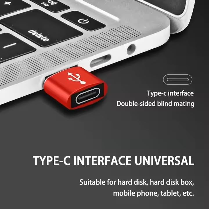 USB Adapter | Type-A to Type-C Adapter, 2.0 Chargers, Data Black