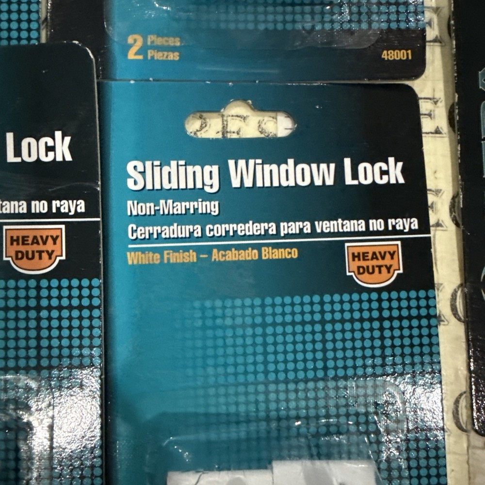 5X 2 PACK New Ultra Hardware Sliding Window Lock- White