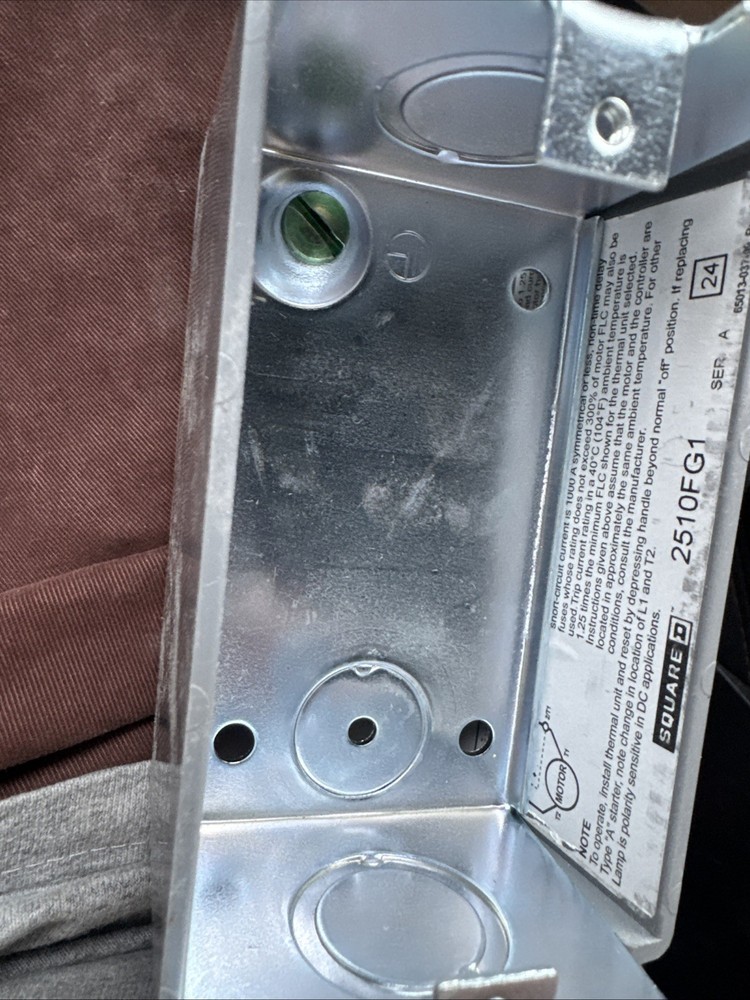 Square D 2510FG1 Manual Starter