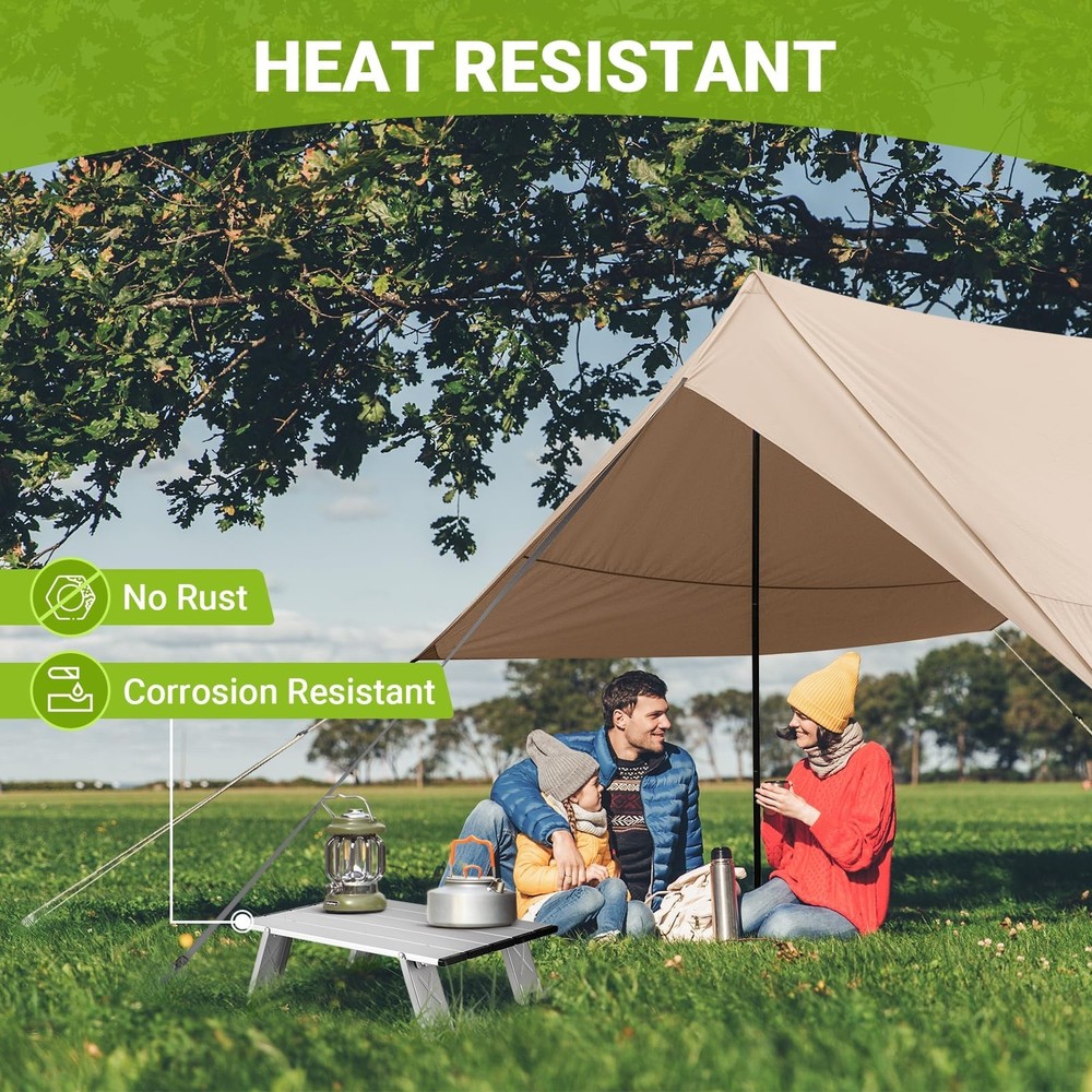 ATEPA Small Camping Table, Ultralight Portable Beach Table Folding Compact Ca...