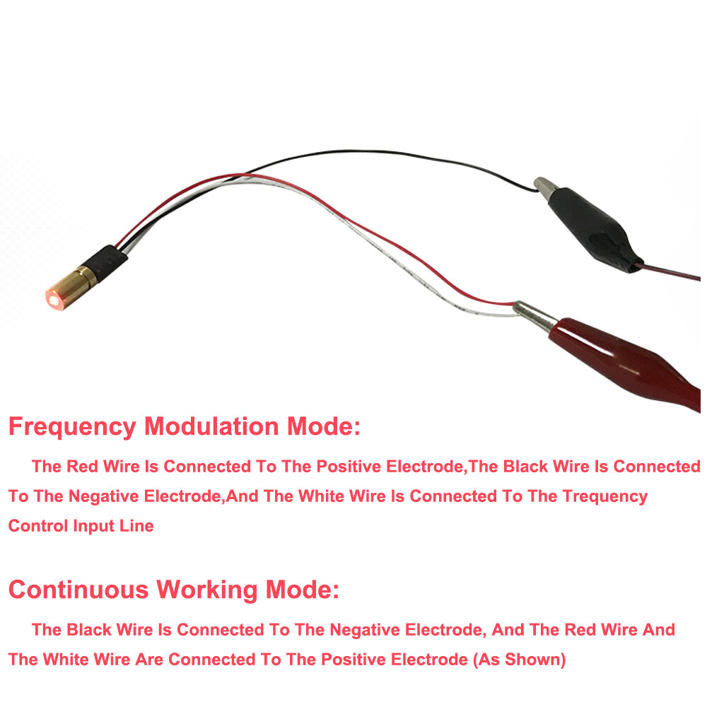 635nm 10mW Red Dot Laser Module Emitting Diode TTL Frequency Modulation 50KHZ