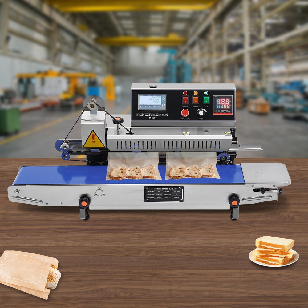 Inkjet Printing Sealing Machine Packaging Automatic Continuous Band Sealer 750W
