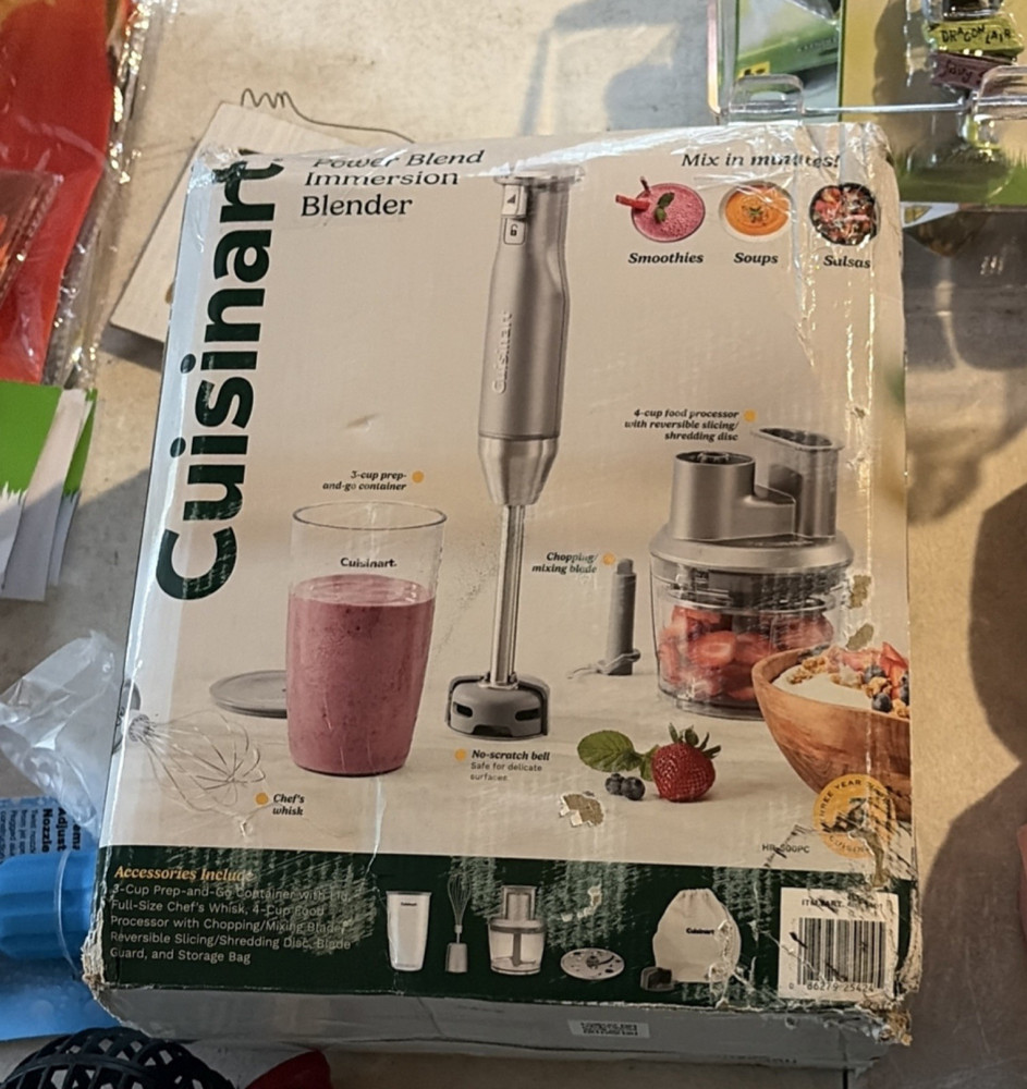 Cuisinart Power Blend Immersion Blender Set Silver, Multiple Attachments