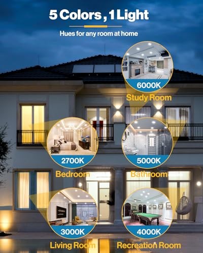 Sunco 6 Inch Disk Lights LED, Flush Mount Disc Recessed Ceiling Can 12 Pack