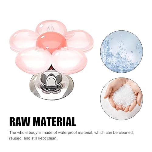 Car Push Start Button Cover, Flower Shape 3D Stereo Engine Quick 1 PC Pink