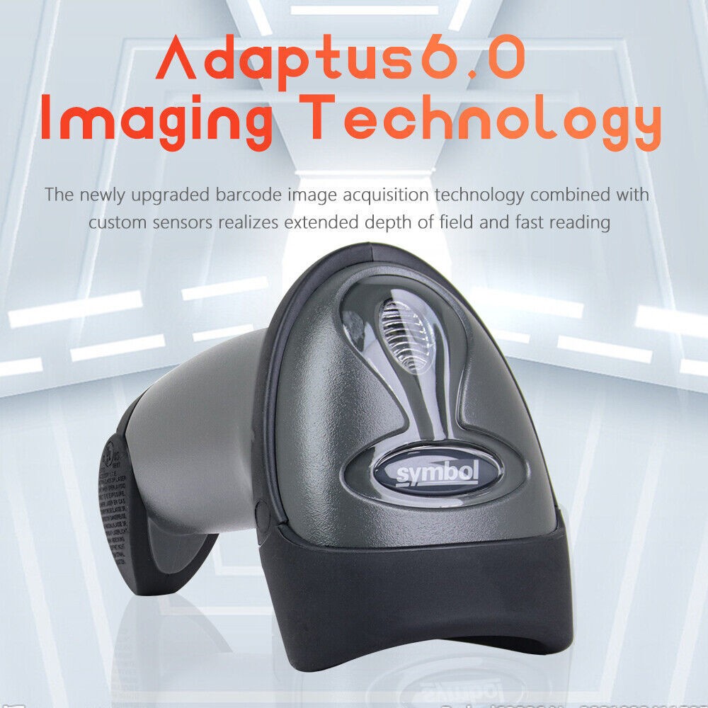 Symbol LS2208-SR20007R-NA Wired USB 1D POS Code Barcode Scanner Reader w/Stand