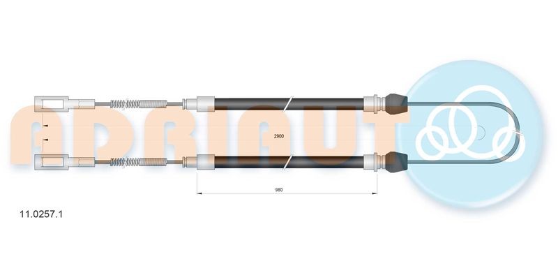 Cable Pull, parking brake ADRIAUTO 11.0257.1