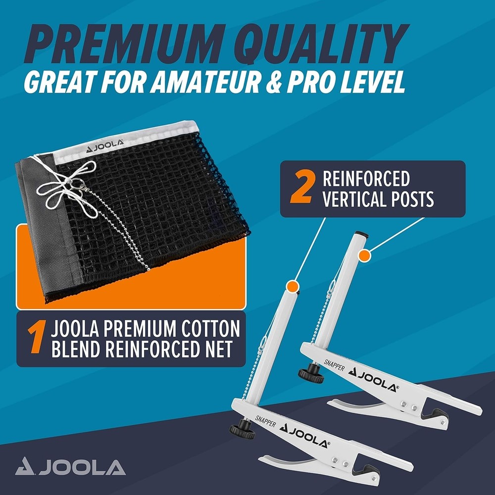 JOOLA Snapper Professional Table Tennis Net and Post Set