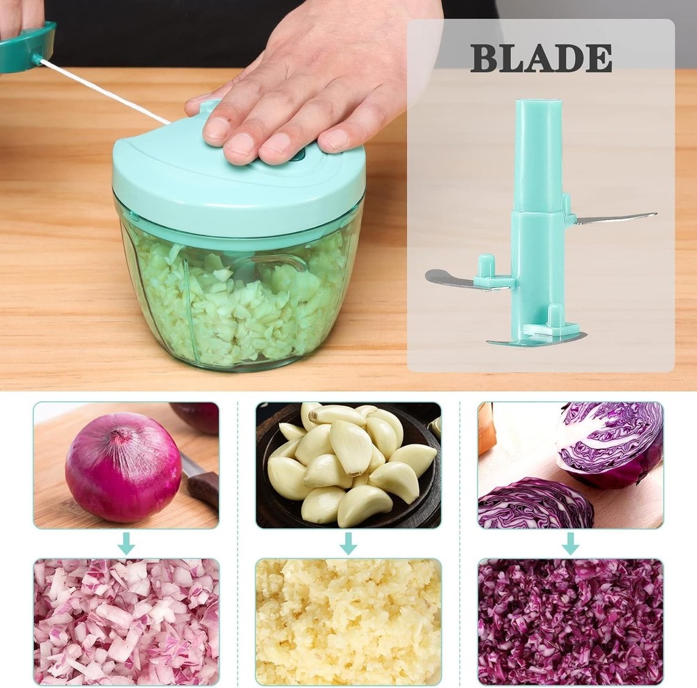 Time-Saving 650ml Manual String Chopper: Perfect for Vegetables, Fruits & Nuts