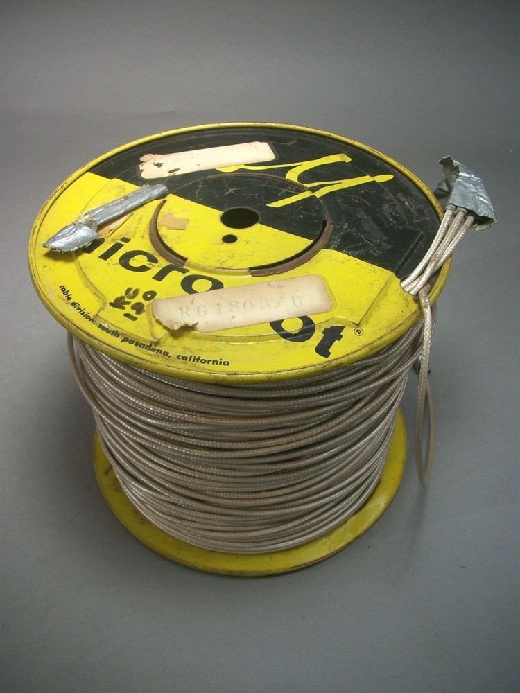 Microdot RG180B/U High Temperature Coax Cable Wire .14 Dia 95Ω 500+ FT - NOS