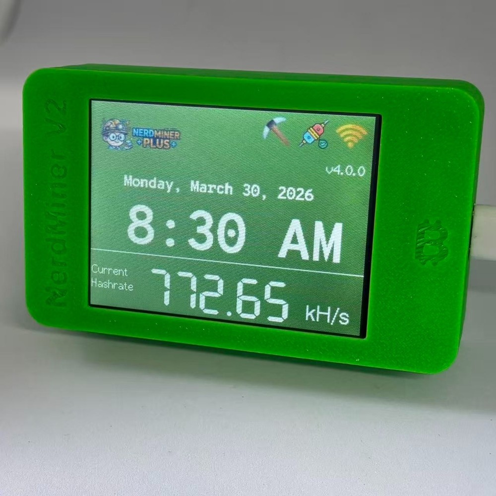 NerdMiner  Plus V4.0.0  +  Nerd Bitcoin Miner  700+ KH/s  2.8" touch display