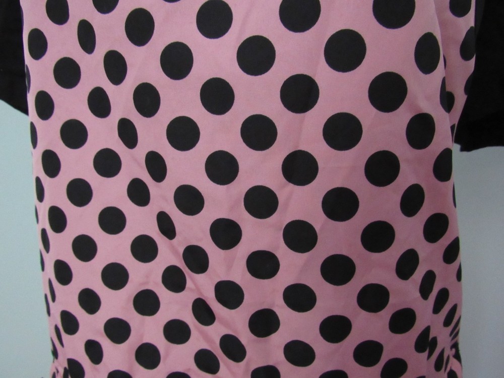 NWT TEFLON PINK POLKADOT KITCHEN APRON 100% POLYESTER