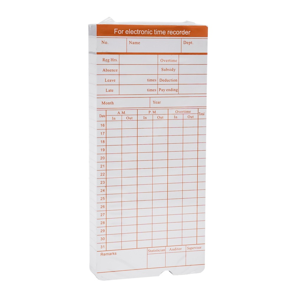 Time Clock Punch Card LCD Display Employee Attendance Machine Check- in Machine