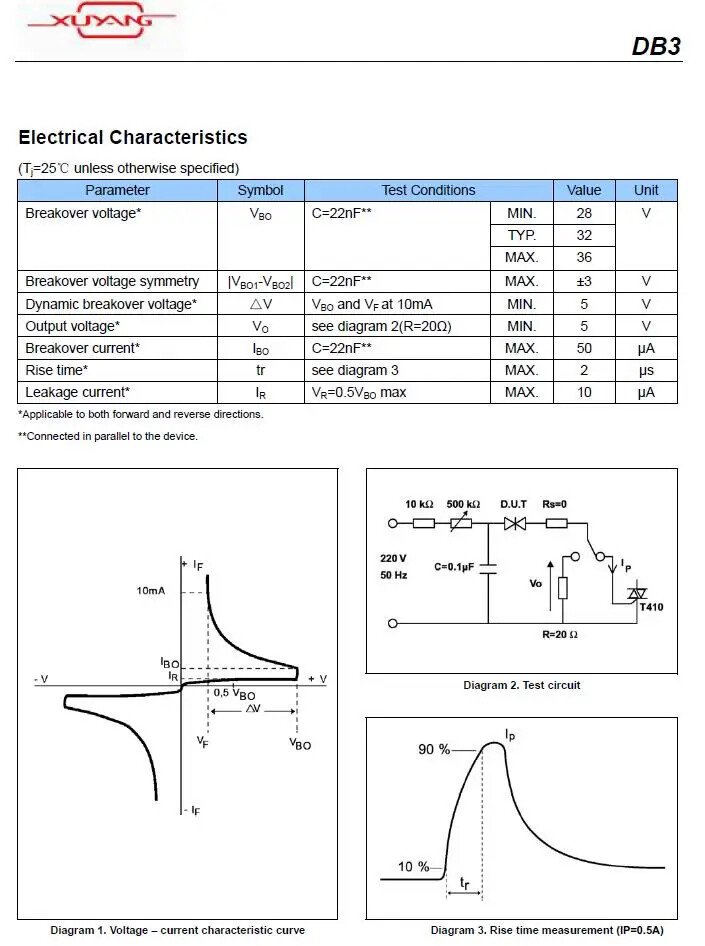DB3 DIODE DIAC Bilateral Bidirectional Thyristor | You Pick Qty | US Ship