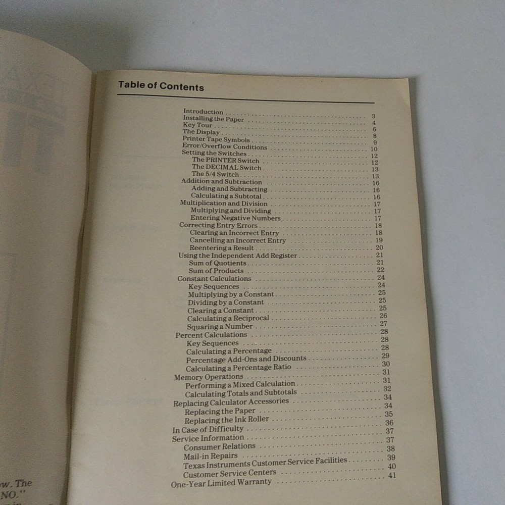 1985 "TI Texas Instruments TI-5045" Printer Display Manual Guidebook