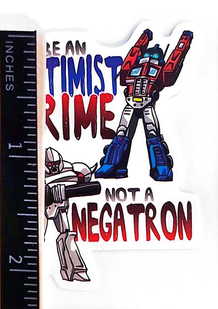 Transformers Optimus Prime And Megatron Water Resistant Sticker