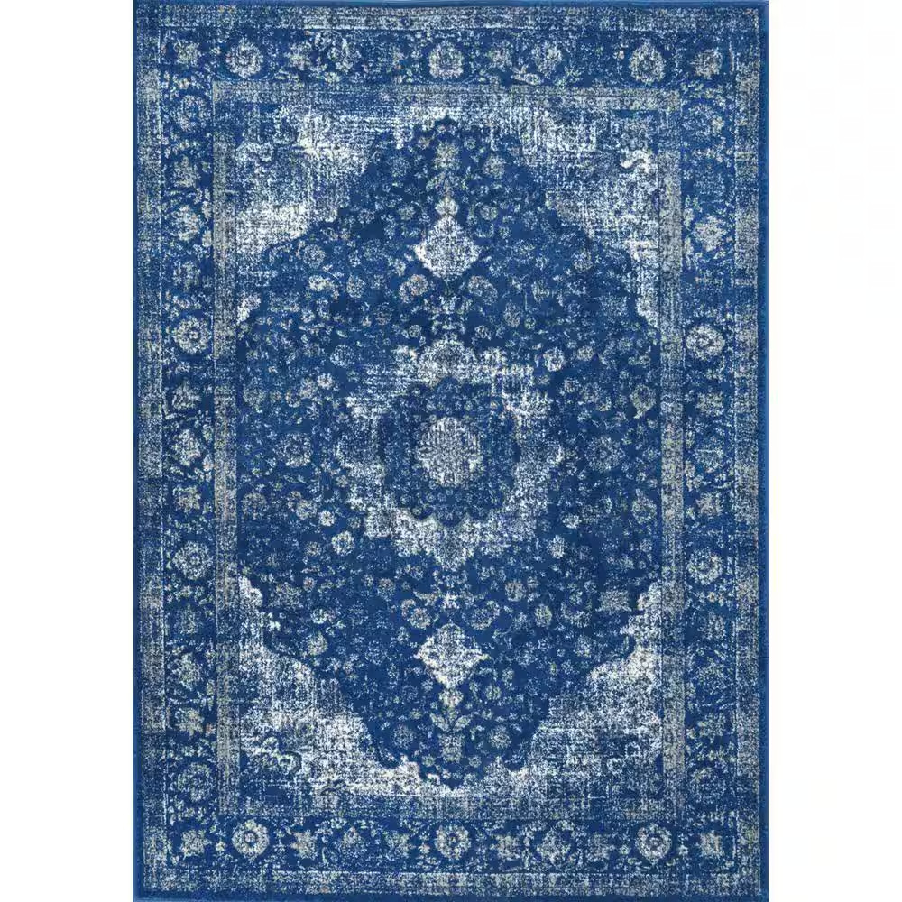 Verona Vintage Persian Dark Blue Doormat 2 Ft. X 3 Ft. Area Rug