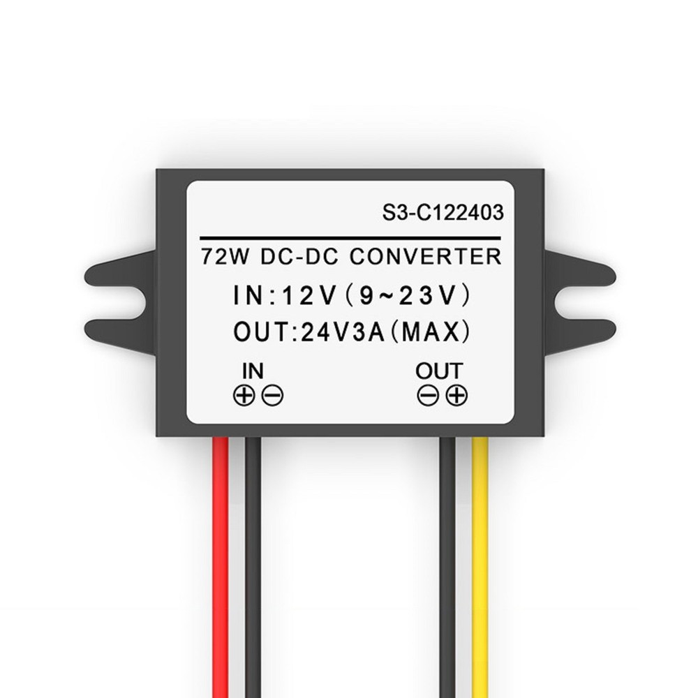 Efficient DC Step Up Converter Converts 12V Input to Stable 24V Output at 3A
