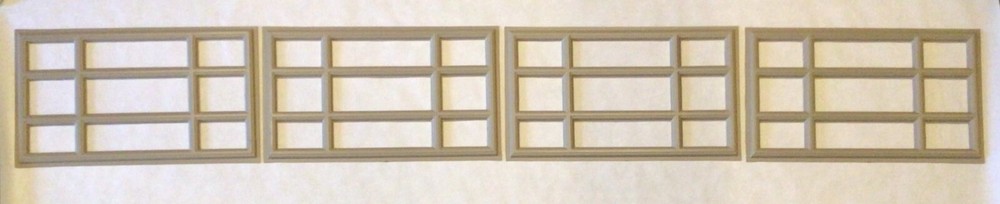 4 Amarr Prairie Replacement Inserts for Short Panel Amarr Garage Door Sandtone