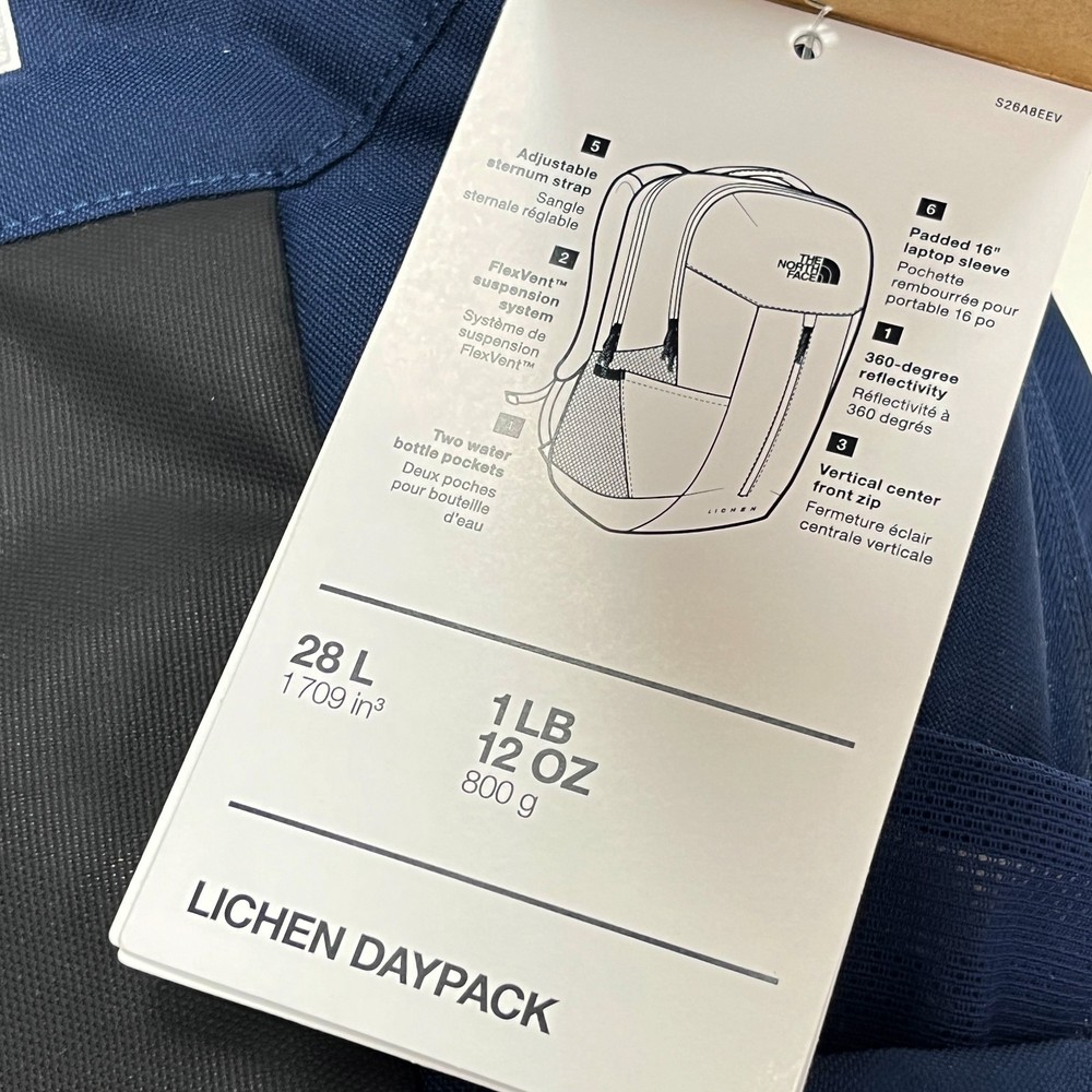 THE NORTH FACE Lichen Daypack Everyday Commuter Backpack One Size