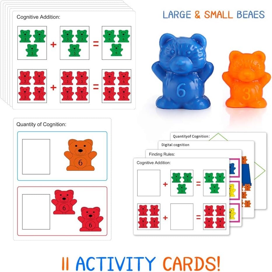 Bmag Counting Bears with Matching Sorting Cups,Number Color Recognition STEM