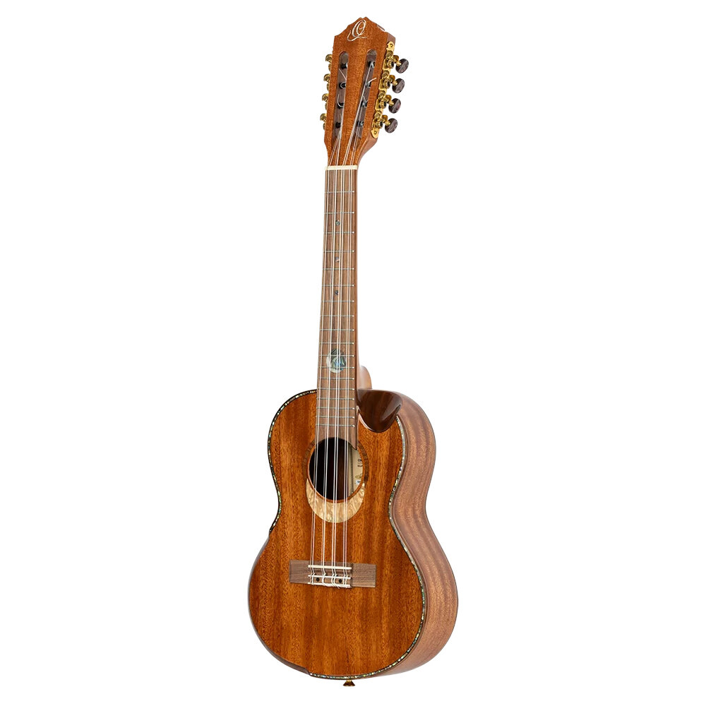 Ortega ECLIPSE-TE8 Eclipse Series 8-String Tenor Ukulele, Gloss Natural w/ Gig B