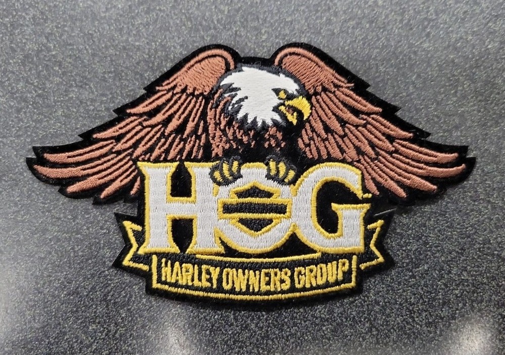 Small HOG - Harley Owners Group Brown Eagle Patch Approx 6" x 3"