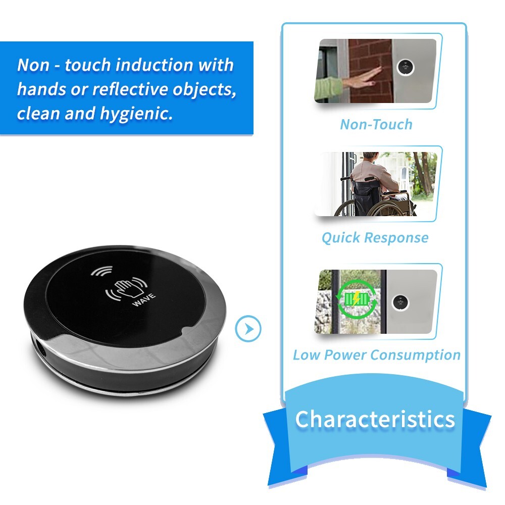 WiFi Access Control Magnetic Lock System with Round Touchless Button and Bracket