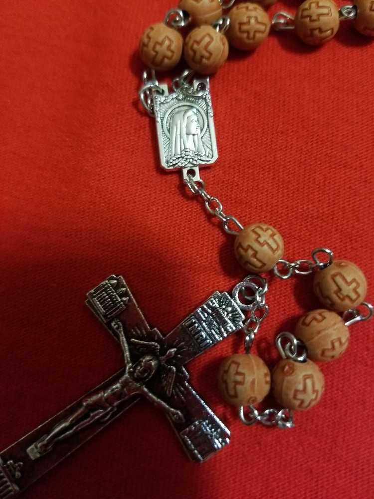 CHRISTIAN CATHOLIC ROSARY SILVER PLATED FROM ITALY